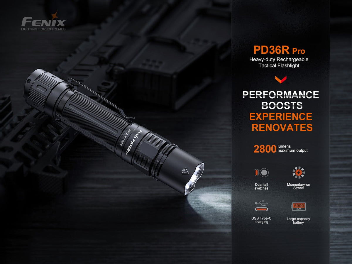 Fenix PD36R Pro 2800 Lumen Flashlight + FREE E03R V2 Keychain Light