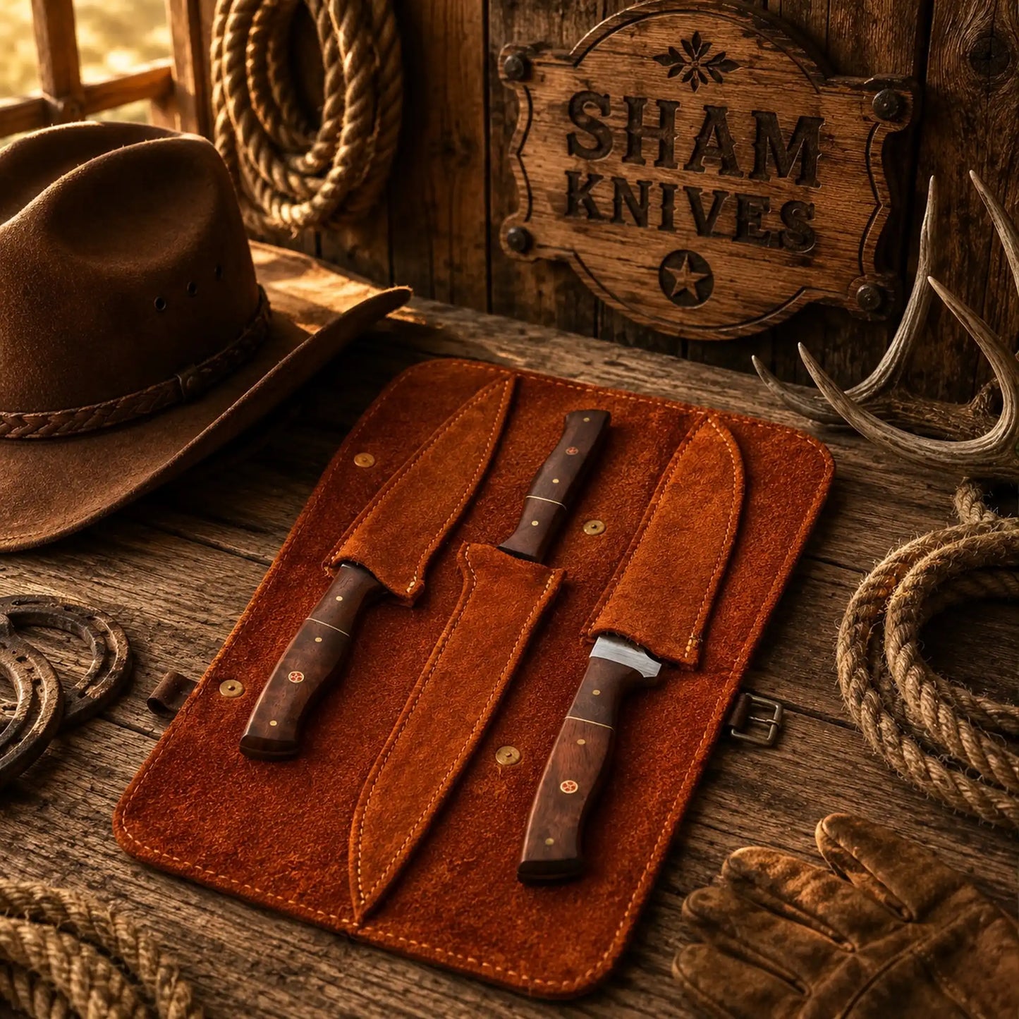 Mariner’s Legacy 3-Piece Damascus Fillet Knife Set – Handmade Flexible Fishing Knives