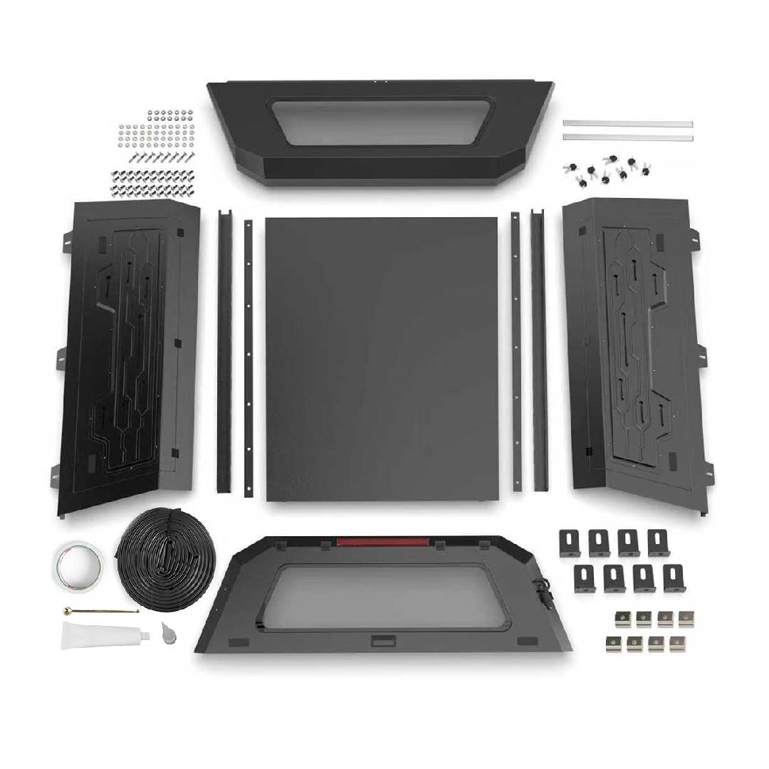 OPENROAD Truck Cap with Full Wing Doors, Extra-Large Storage, and LED Brake Light