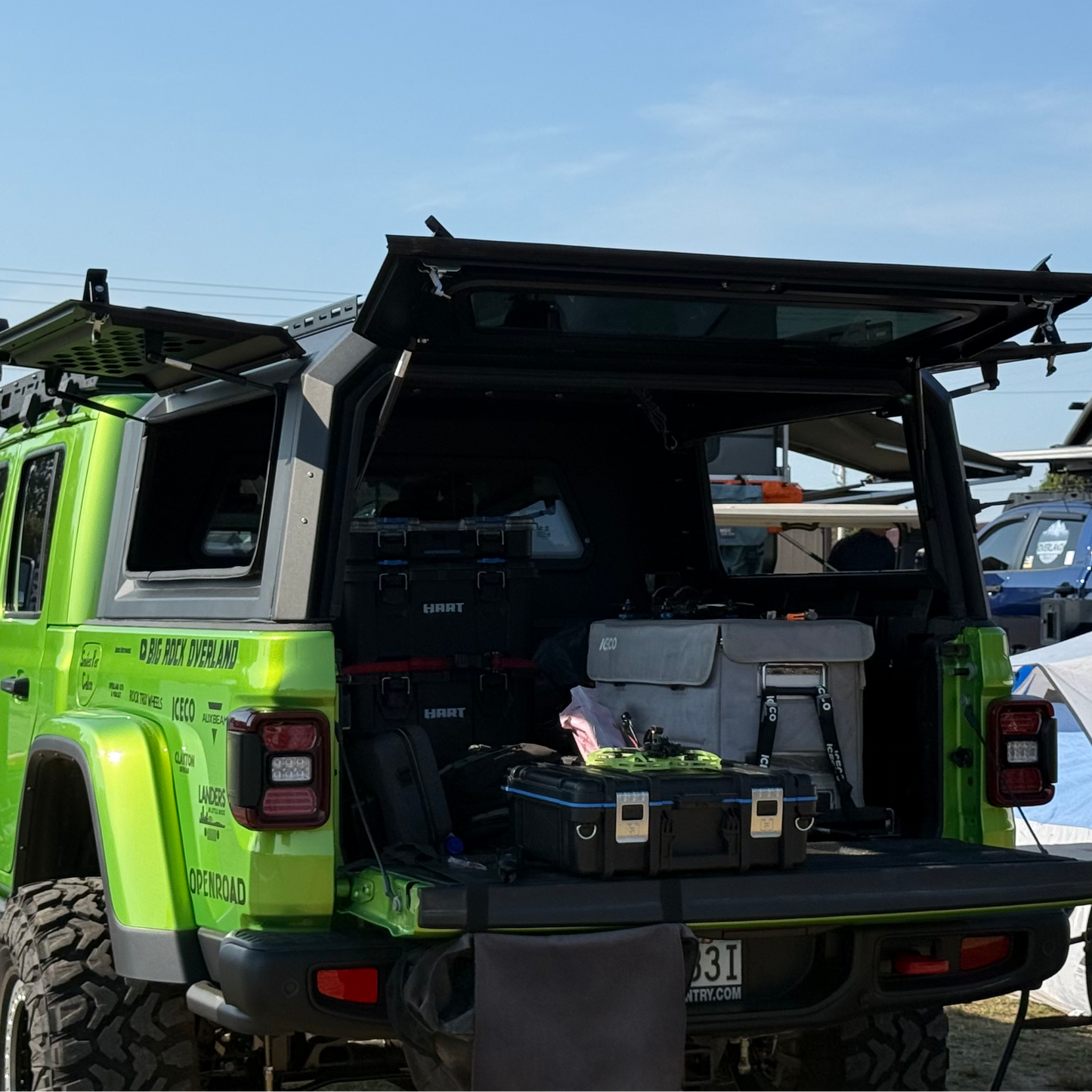 OPENROAD Truck Cap with Full Wing Doors, Extra-Large Storage, and LED Brake Light