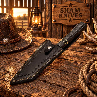 Buy Kiritsuke Style Copper Damascus Chef Knife – Pakka Wood Handle