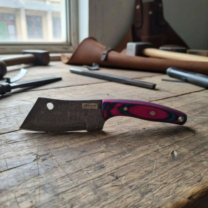 Ko-Bunka Knife Damascus Steel, Reverse Tanto