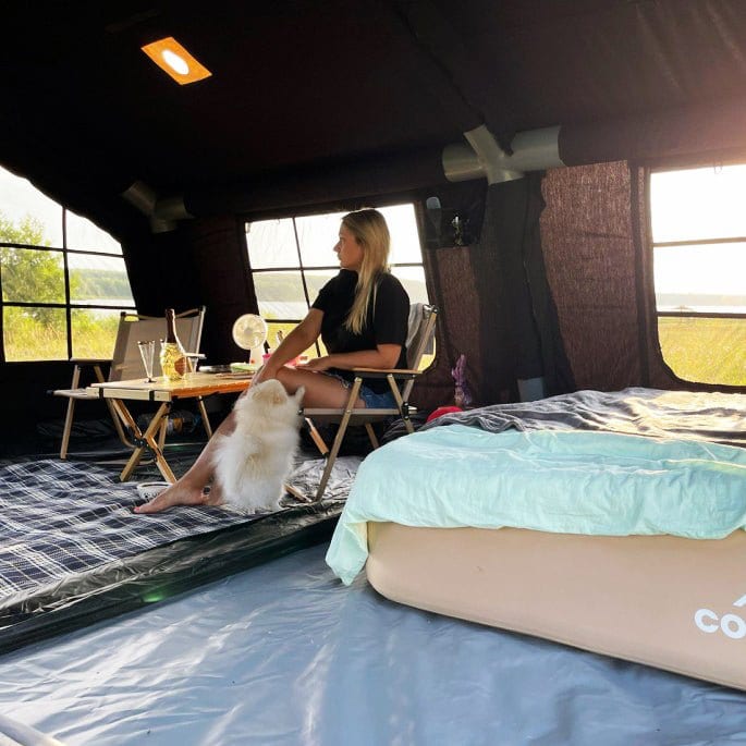Coody 17.2 (Koala-7) Black Inflatable Tent House for Camping (2-10 person)
