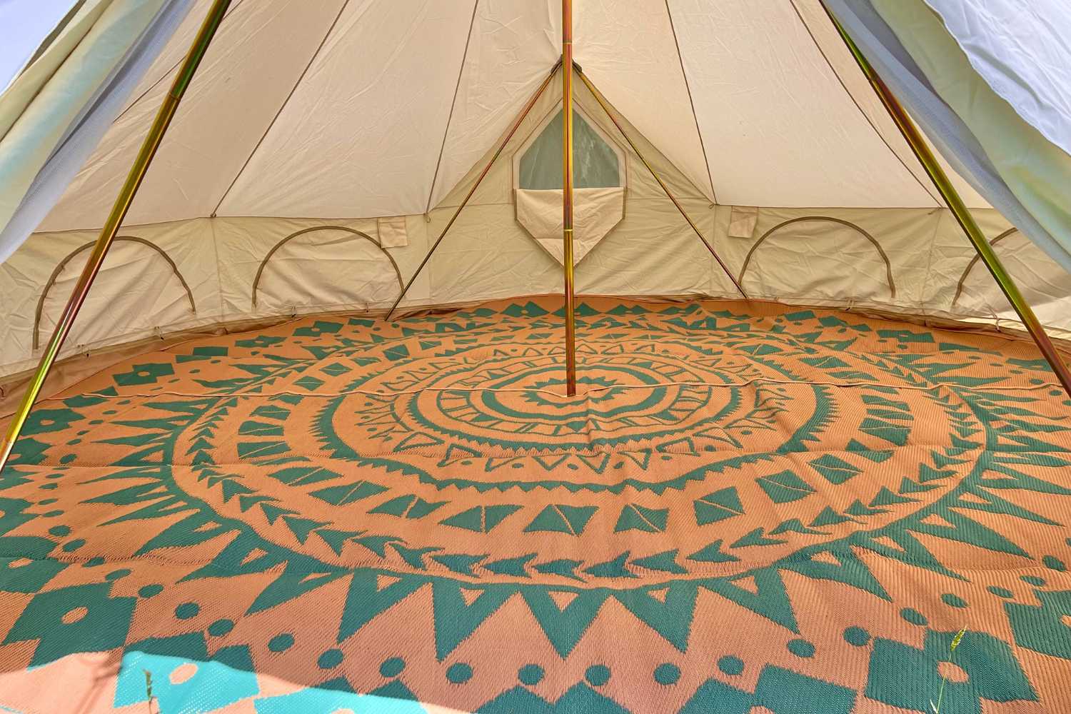 carpeted tents Life inTents Boho Style Bell Tent Floor
