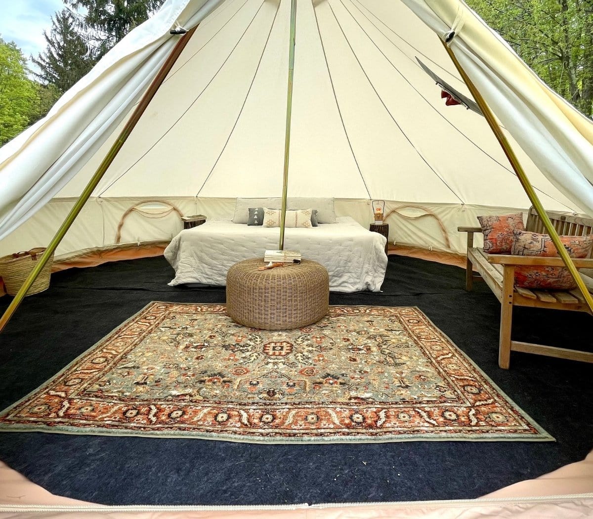 bell tent flooring Protective Bell Tent Rug