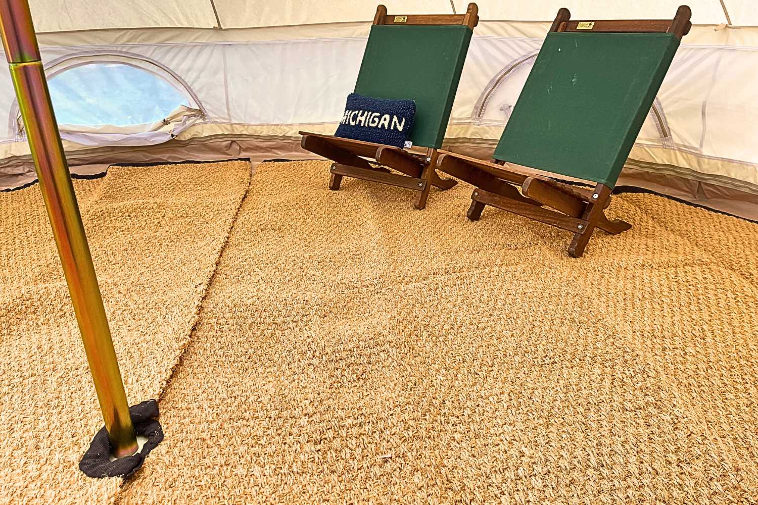 bell tent carpet Coir Bell Tent Rug Half-Moon