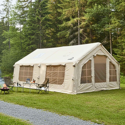 Coody 17.2 (Koala-7) Beige Inflatable Tent House for Camping (2-10 person)