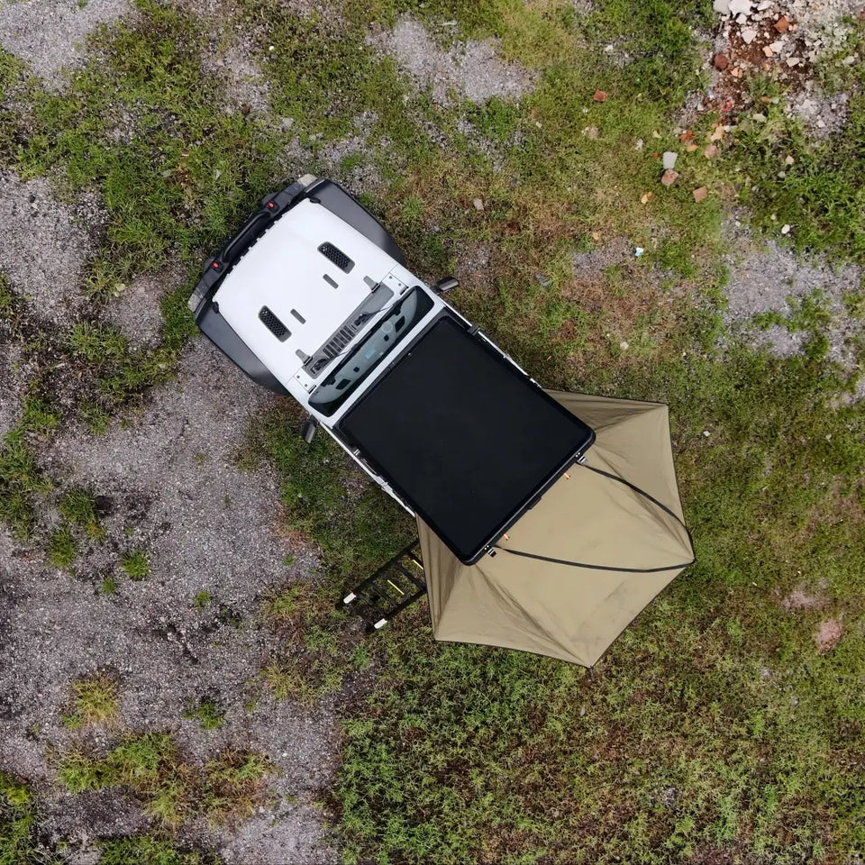 NATURNEST [EU Direct] NATURNEST Polaris Lite 2-3 Person PopUp Triangle Rooftop Tent with Telescopic Ladder, Lightweight Easy Setup Aluminum Alloy Car