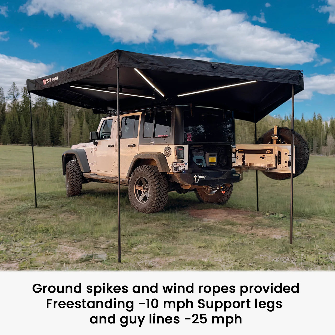 OPENROAD4WD 270 Free Standing Camping Awning – Live More Outside