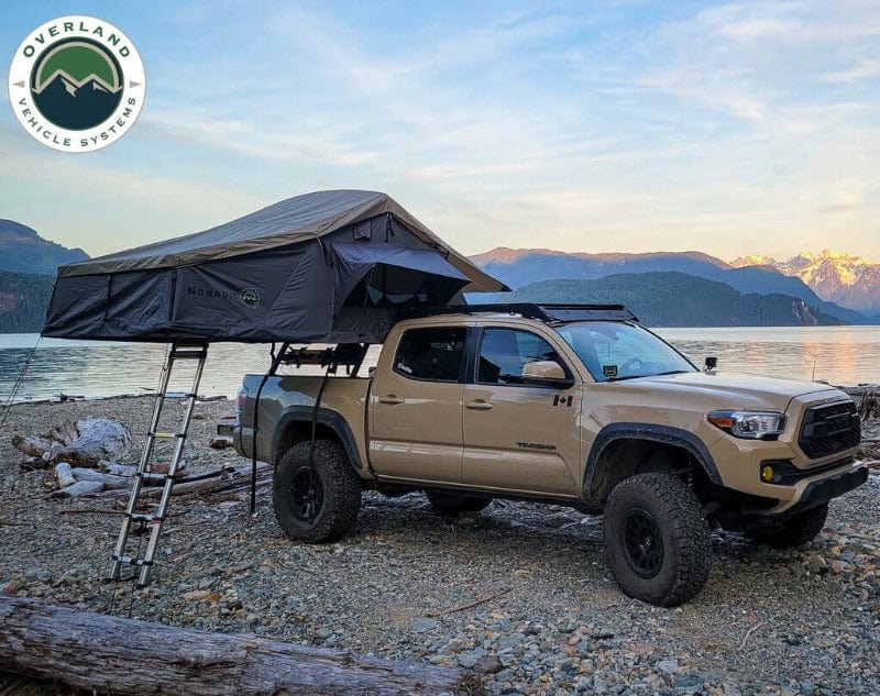 roof top tent for toyota tacoma Overland Vehicle Systems 18339936 Nomadic 3 Extended Roof Top Tent
