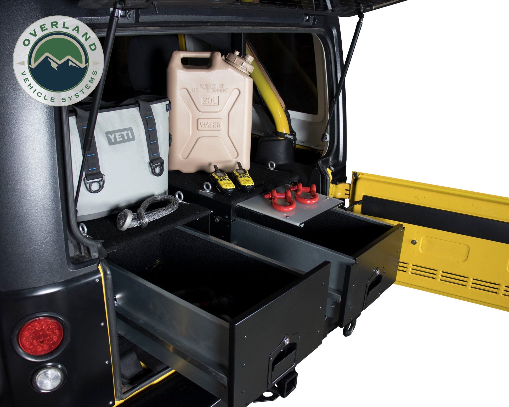 Overland Vehicle Systems Overland Vehicle Systems Cargo Box With Slide Out Drawer & Working Station Size