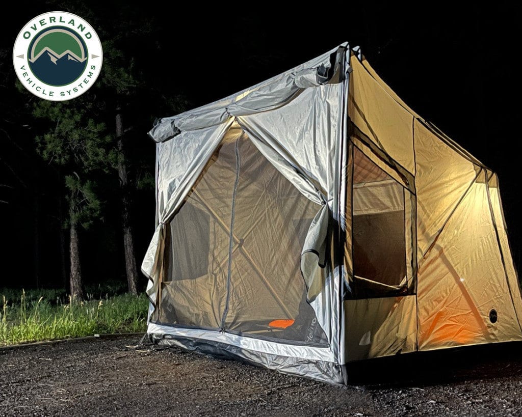 Overland Vehicle Systems Overland Vehicle Systems Portable Safari Tent - Quick Deploying Gray Ground Tent