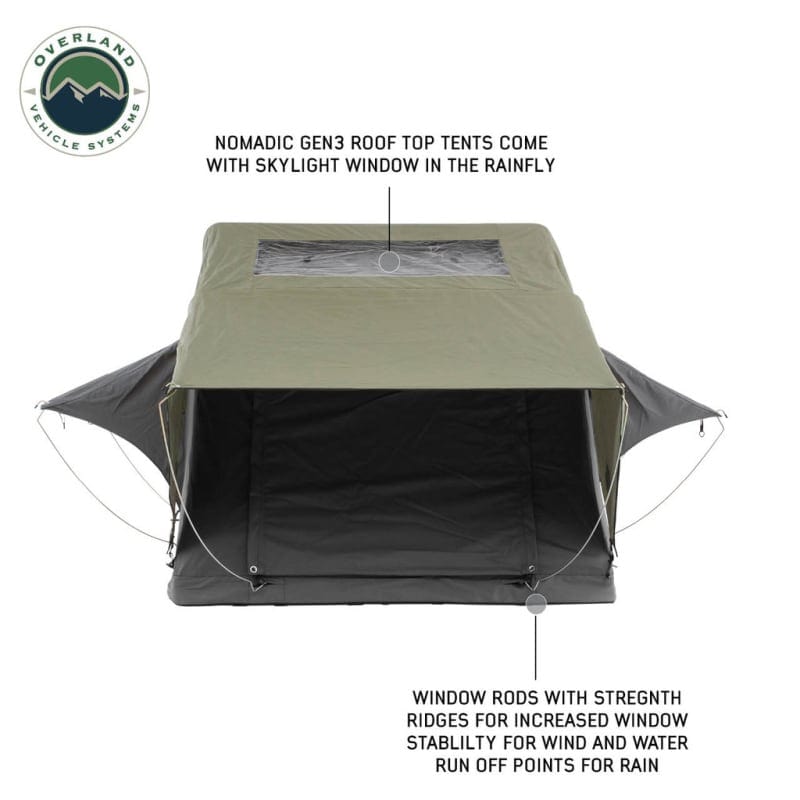 Overland Vehicle Systems (OVS) Soft Shell Roof Top Tent Overland Vehicle Systems Nomadic Standard Roof Top Tent