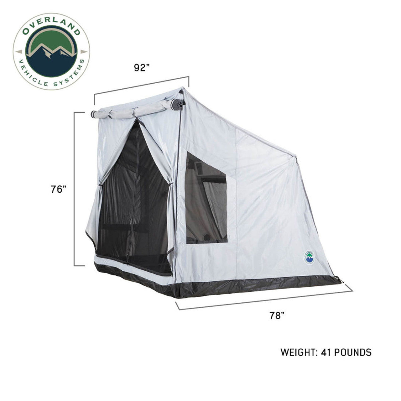 Overland Vehicle Systems Portable Safari Tent - Quick Deploying Gray Ground Tent