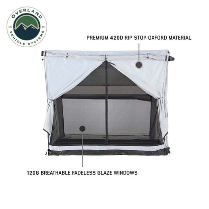 Overland Vehicle Systems Portable Safari Tent - Quick Deploying Gray Ground Tent
