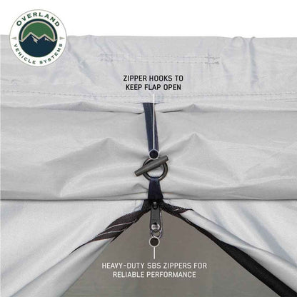 Overland Vehicle Systems Portable Safari Tent - Quick Deploying Gray Ground Tent