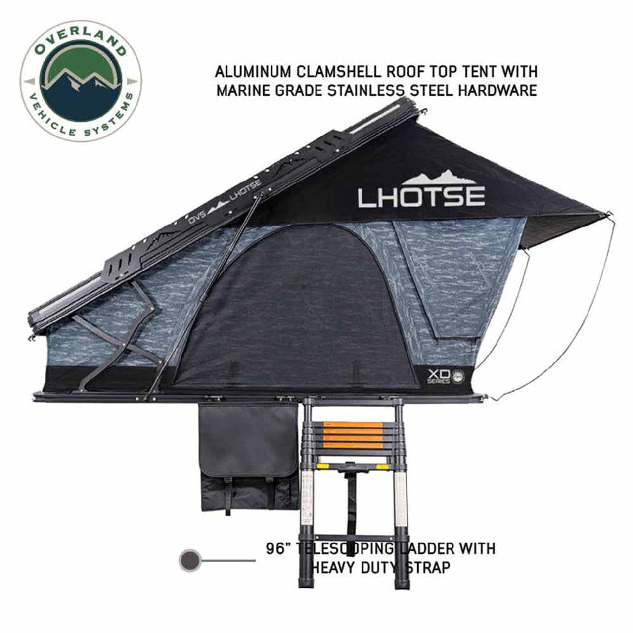 snelle opzet tent Overland 18589902 XD Lohtse 2 Clamshell Aluminum Roof Top Tent