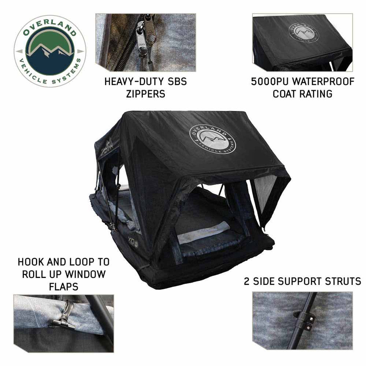 sherpa tents Overland Vehicle Systems XD Sherpa Soft Shell Roof Top Tent Solo