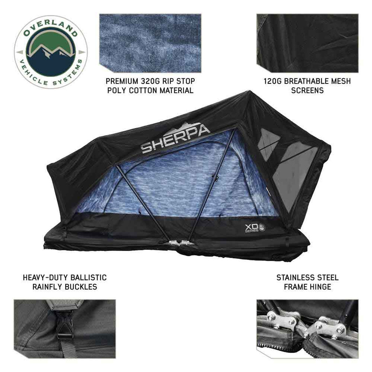 Overland Vehicle Systems XD Sherpa | Soft Shell Rooftop Tent