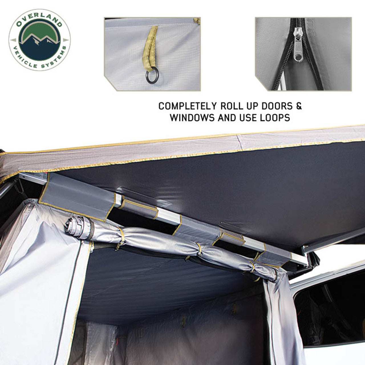 Overland Vehicle Systems HD Nomadic 270/180 Awning Annex Room With Floor