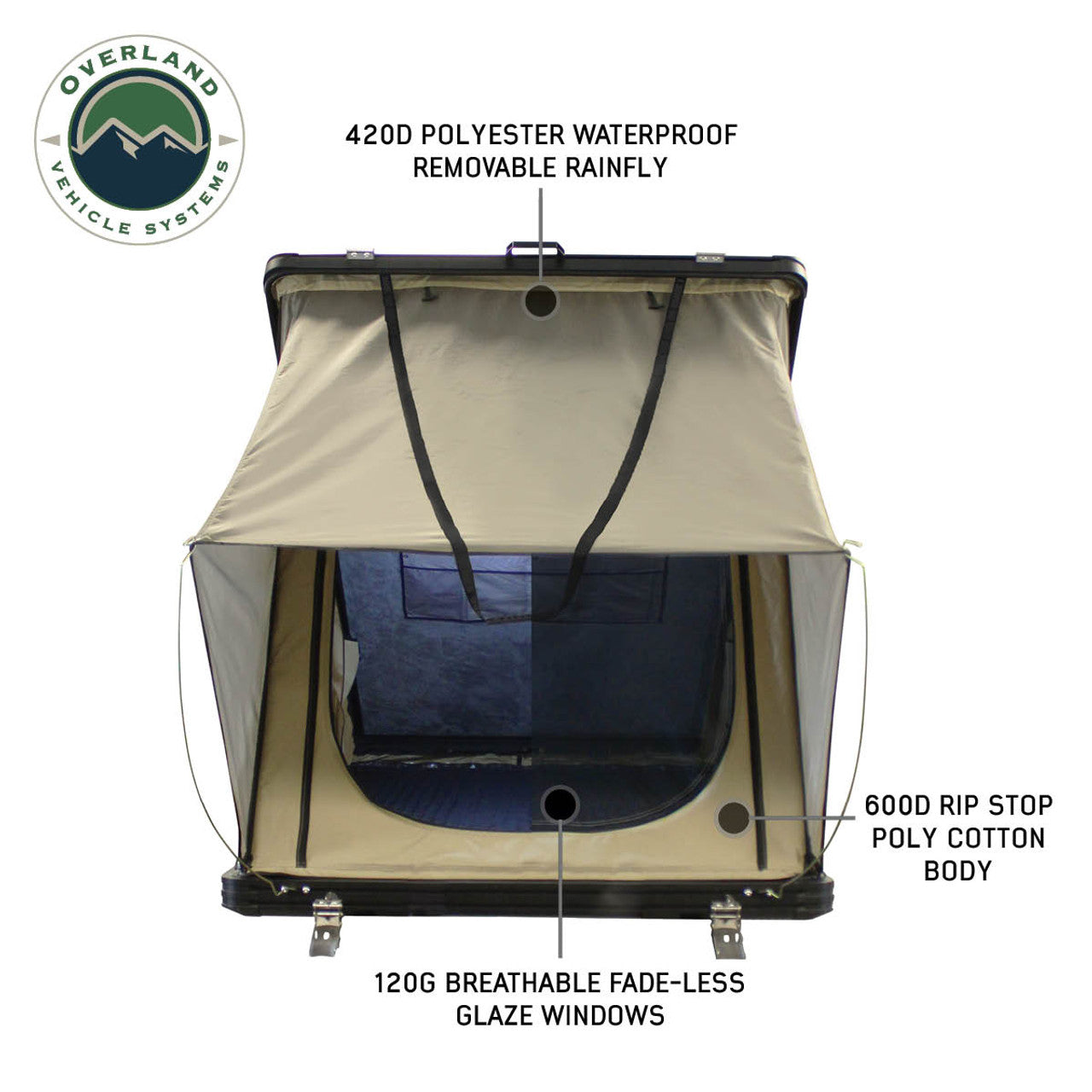 TMON | LD Series | Hard Shell Rooftop Tent | Overland Vehicle Systems