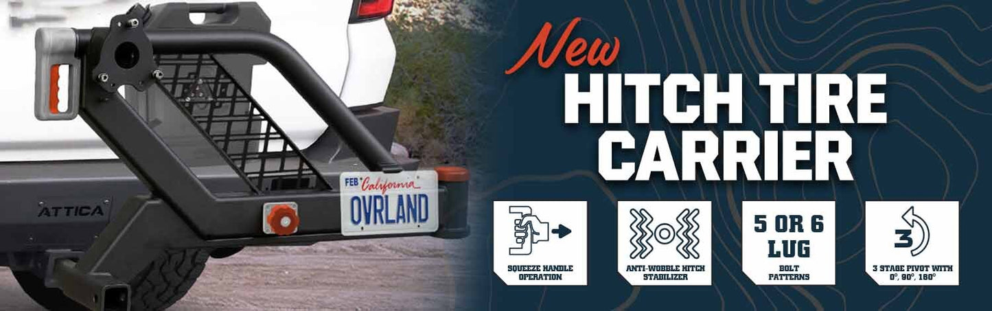 Pivot Off-Road Hitch Tire Carrier