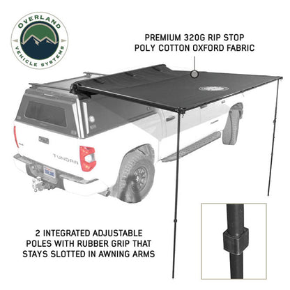 XD Nomadic Self-Deploying 90 Degree Awning with Lights and Black Out Fabric