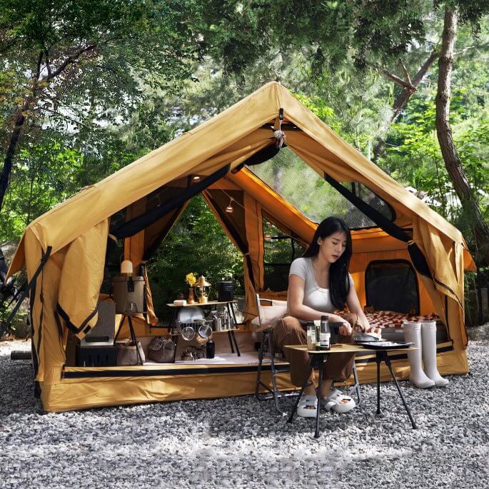 1 person inflatable tent RBM Outdoors Panda Medium Sunny Beige Inflatable tent for Camping (1-4 person)