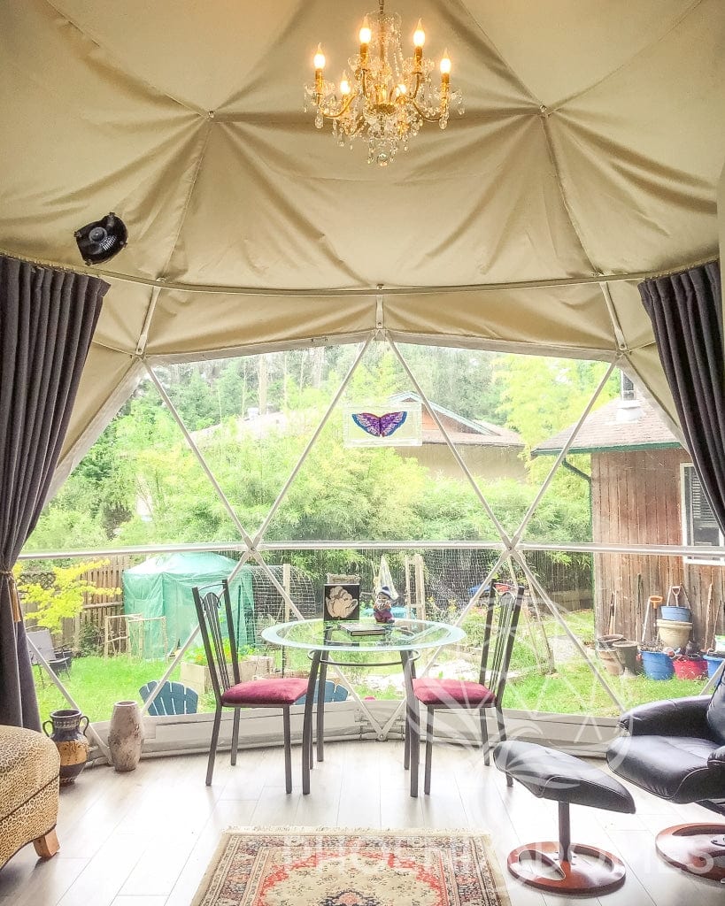 DELUXE | 4-Season Glamping Geodesic Dome Package | Phoenix Domes 16' (5M) /  Medium Frame / White