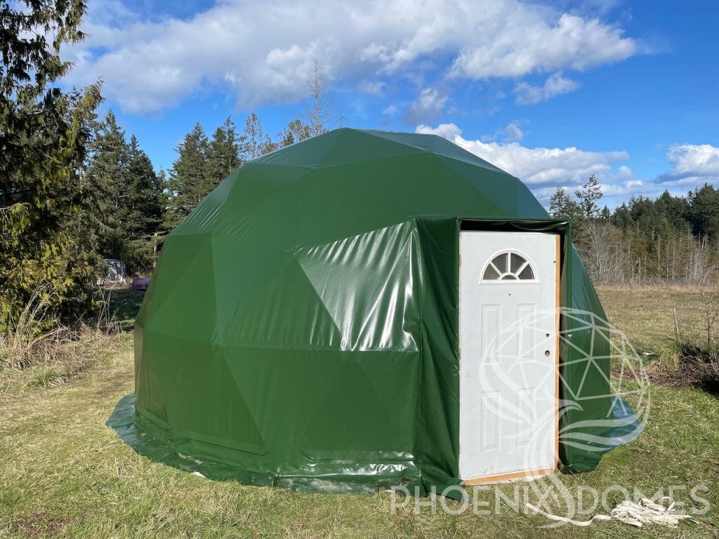 DELUXE | 4-Season Glamping Geodesic Dome Package | Phoenix Domes 16' (5M) /  Medium Frame / White