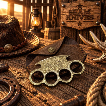 Royal Grip Premium Engraved Brass Knuckle – Handmade Display Piece
