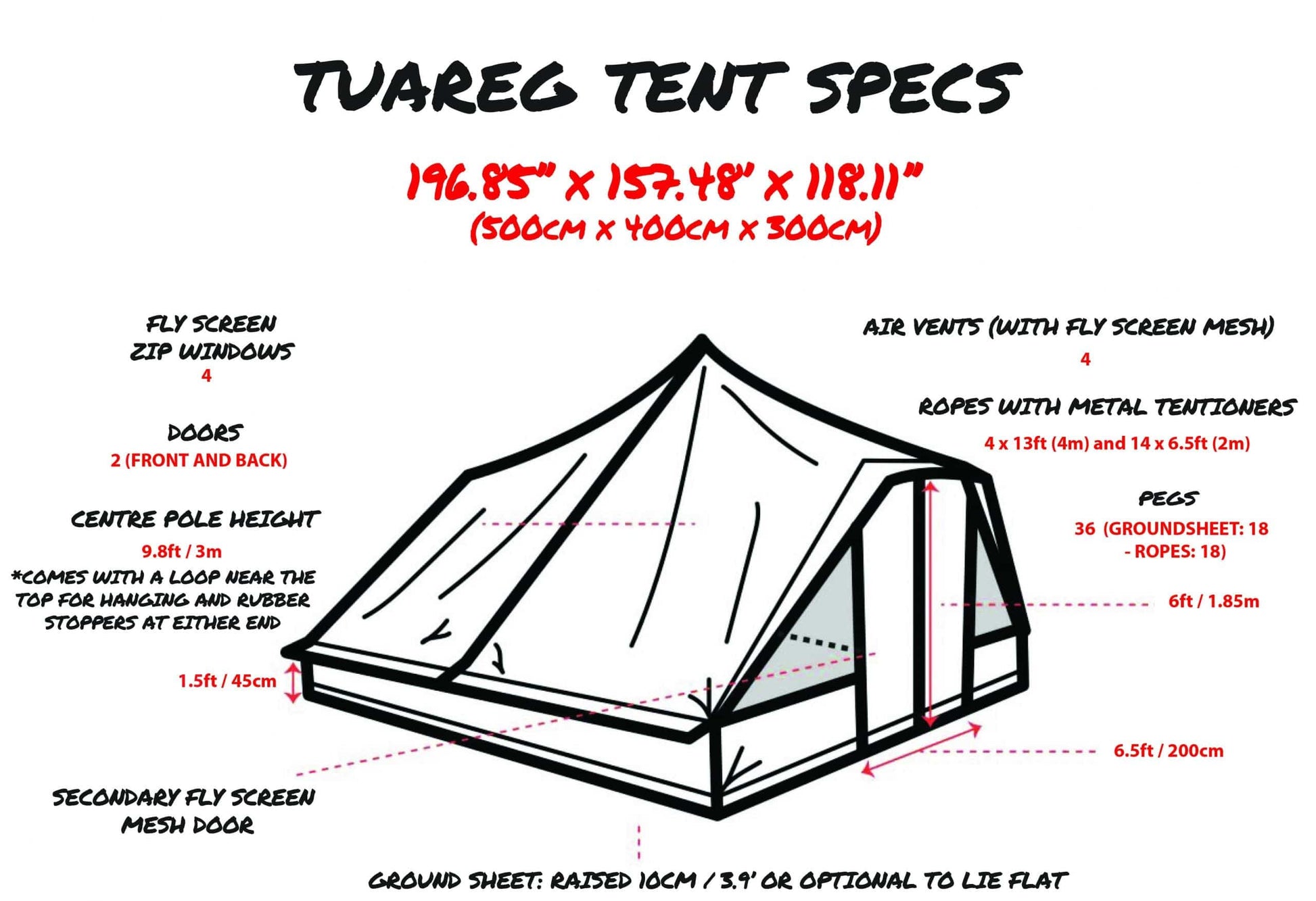 Psyclone Tents Canvas Tent Tuareg Desert Canvas Tent