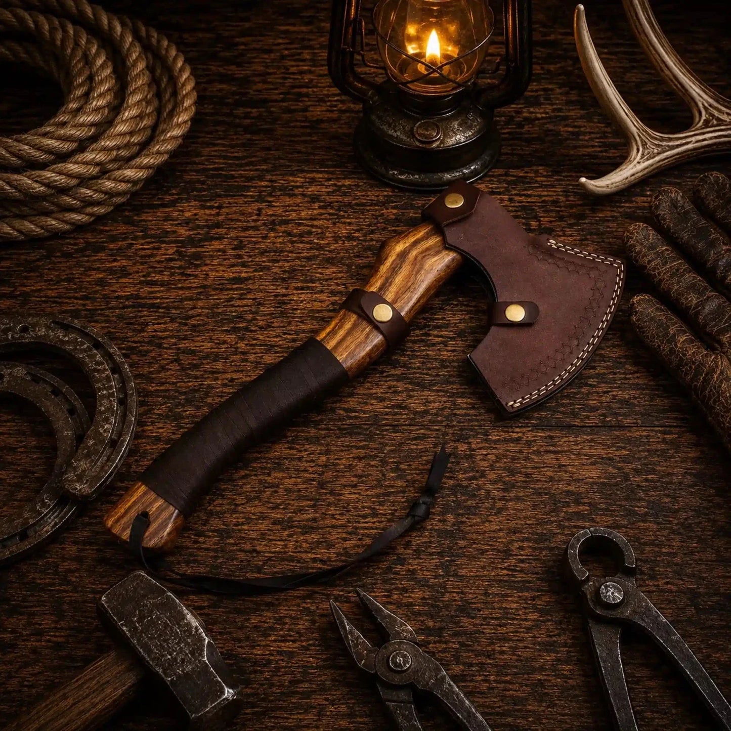 HAND FORGED CARBON STEEL HANDMADE Throwing TOMAHAWK HATCHET AXE
