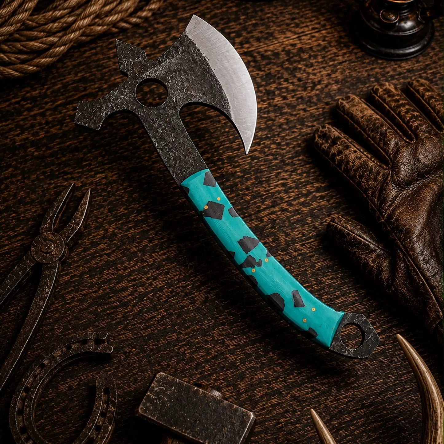 Tomahawk Hatchet – 17” 1095 Carbon Steel Throwing Axe