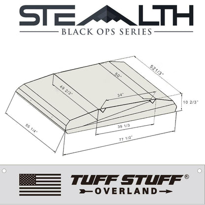 Tuff Stuff Overland Roof Top Tent Stealth Hardshell Rooftop Tent from Tuff Stuff Overland