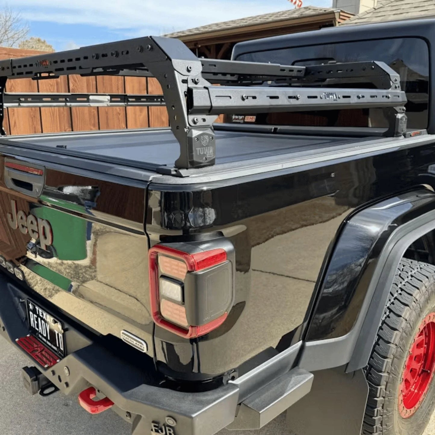 TUWA PRO Shiprock Universal Mid Height Bed Rack for T-Slot Rails for Nissan Frontier