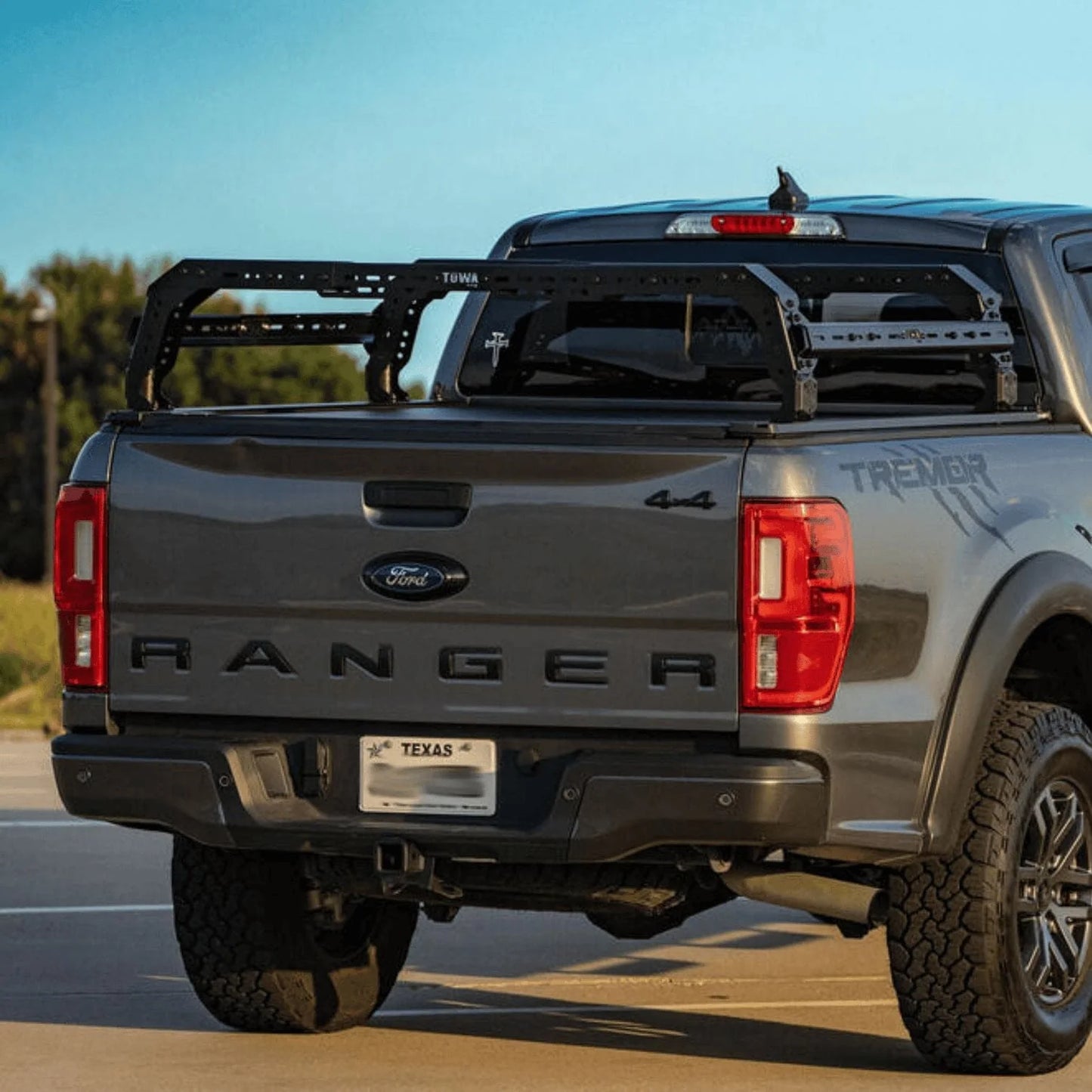 TUWA PRO Shiprock Universal Mid Height Bed Rack for T-Slot Rails for Nissan Frontier