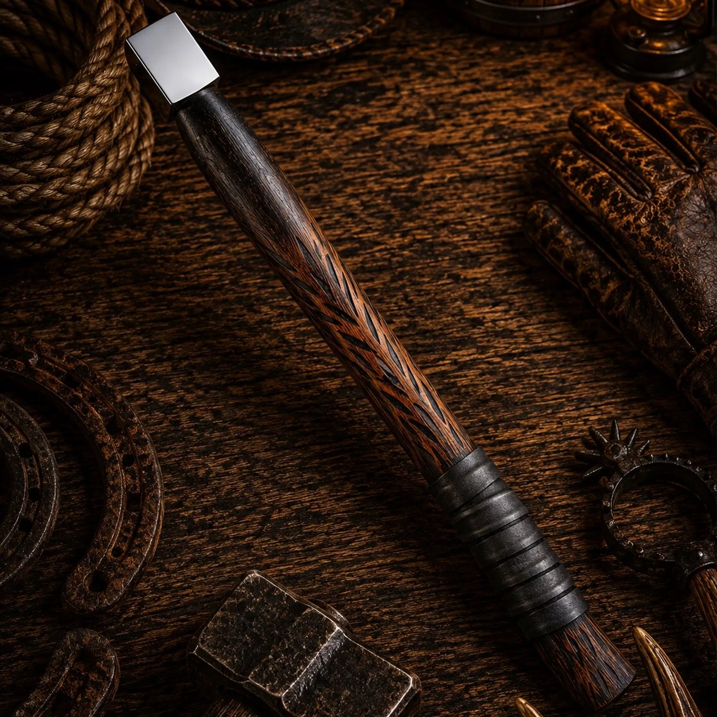 Vindflaug Viking Axe – Hand Forged 1095 Carbon Steel & Leather Grip