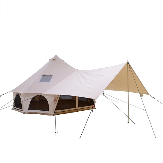 White Duck Outdoors Canvas Tent Accessories Sandstone Awning for for White Duck Outdoors Regatta and Avalon Canvas Bell Tents