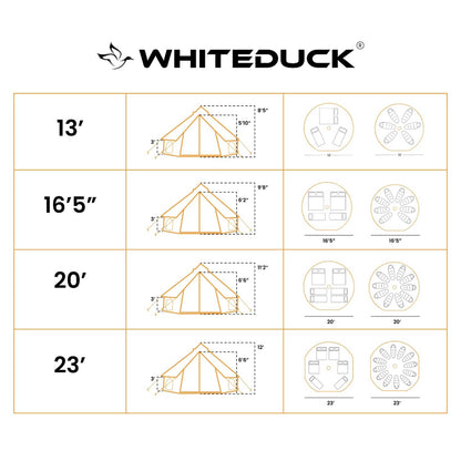 White Duck Outdoors Canvas Tent White Duck Outdoors Avalon Optimus 23' Canvas Bell Tent