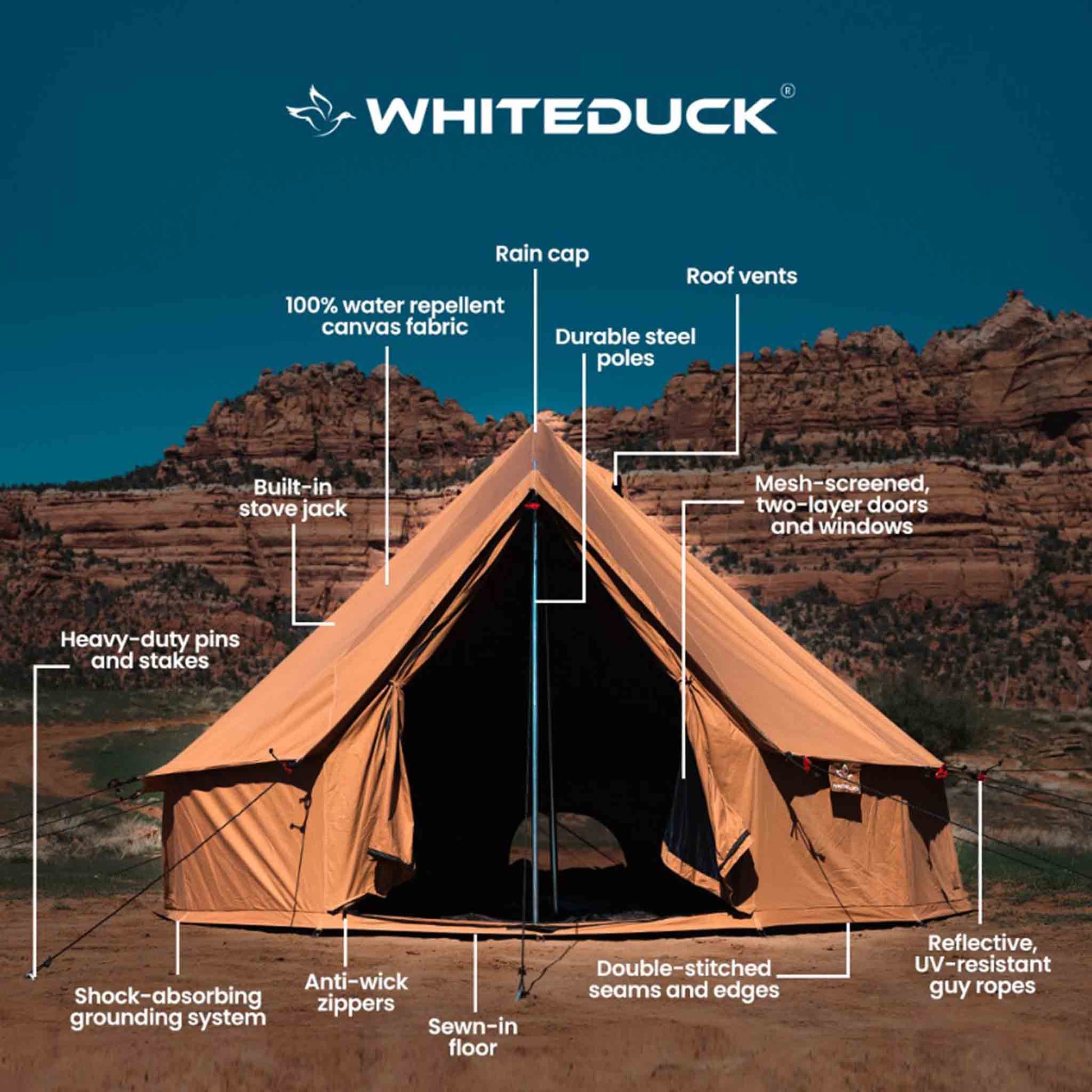 White Duck Outdoors Canvas Tent White Duck Outdoors Regatta Canvas Bell Tent
