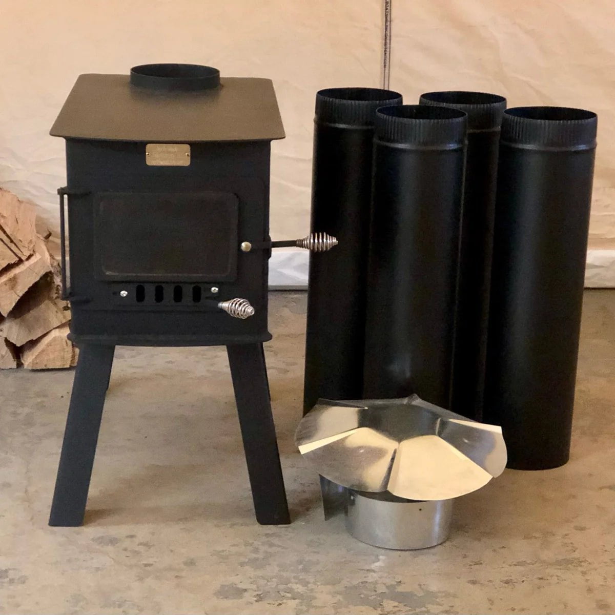 mini tent stove North Woods Fabrication Woodsman XL Stove Kit – Live More Outside