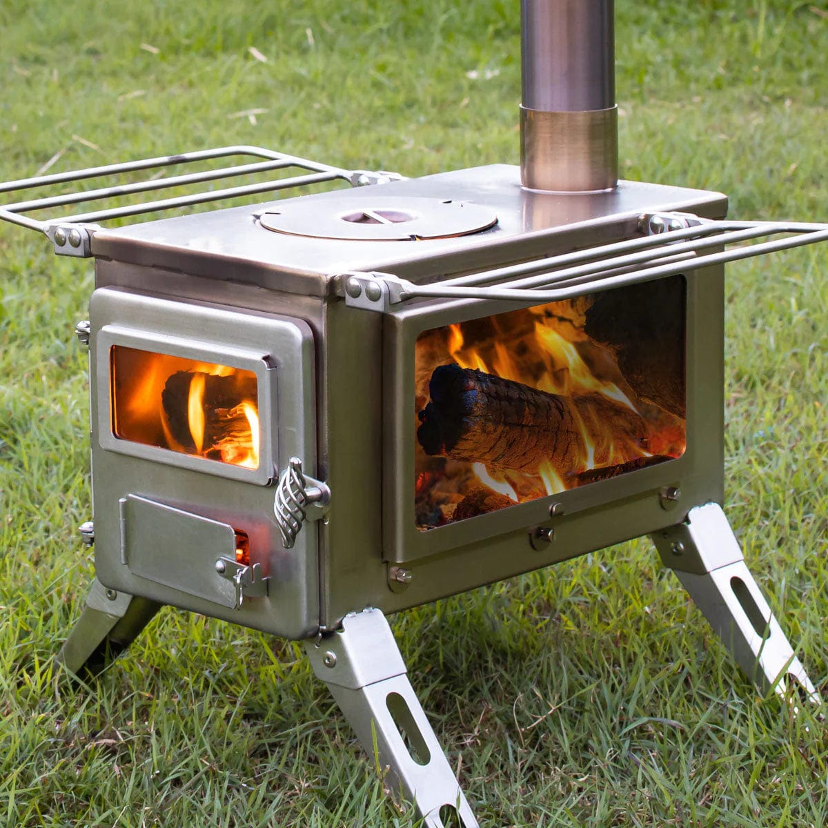 Winnerwell Camping Stove with Stainless Steel Window, Outdoor