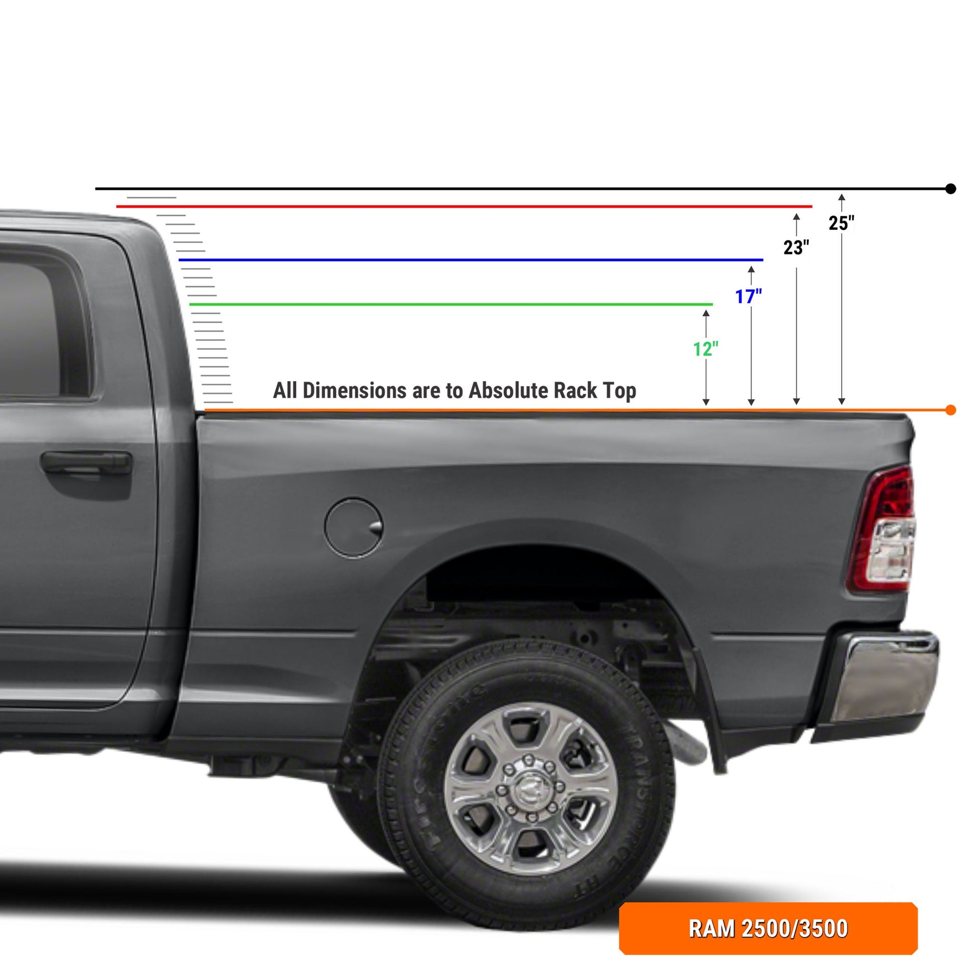 Xtrusion Overland XTR1 XTR1 Bed Rack for Dodge Ram HD - Straight Bed