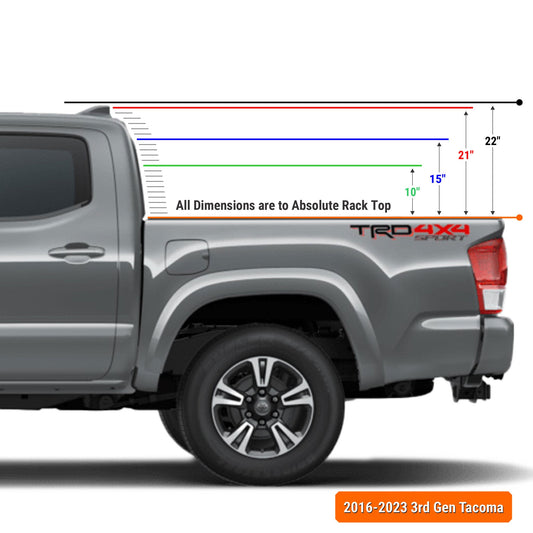 Xtrusion Overland XTR3 XTR3 Bed Rack for Toyota Tacoma